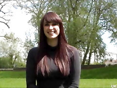 British cutie orgasming in public at UKFlashers