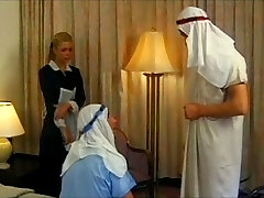 Demia Moor - Maid fucked by two folks