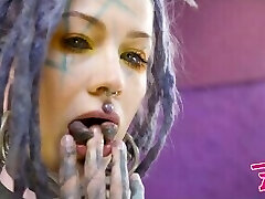 hard DOUBLE ANAL from crazy TATTOO PUNK - ATM, Gape, Facial Cumshot, Prolapse, Swalow, Dap - goth alt girl