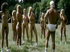 Hot lesbian duo kissing and stroking each other tenderly