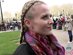 Amateur blonde girlfriend Paris Milky loves visiting new places