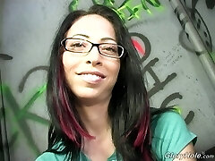 A super-hot Latina is performing in a gloryhole scene