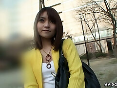 Asian girl with wooly cooter Kimoko Tsuji hooks up with barely known dude
