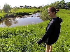 Real Outdoor Sex on the River Bank after Swimming - Pov by MihaNika69