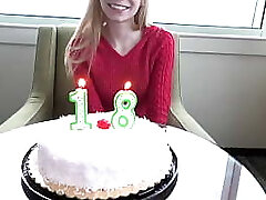 Watch this leggy Barely Legal year old blonde newbie suck cock