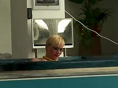 Short Hair Mature Anal In The Pool
