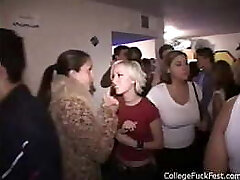 College teenager gives head as others watch