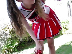 Teen Cheerleader Elena Koshka Gets Cross Saw From Too Much Lollipop