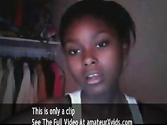 cute black teen on web cam