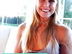 Horny Blond Teen making her Crevasse more Loose