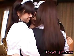 Japanese busty babes in hookup orgy part1