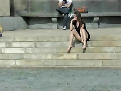 Public upskirt flashing