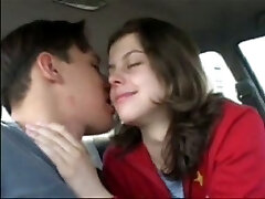 Got this horny teenage Russian female in the car for dirty quickie