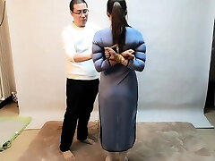 White Pantyhose Frogtie