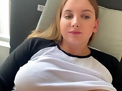 Caught my Big Boob Sister masturbating while watching porn