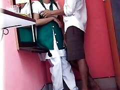 Fresh Indian school girl fucking with her teacher