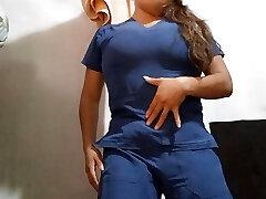nurse seduces her homemade porn followers, shows them her beautiful ass and vagina ready to boink