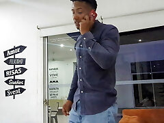 Antonella is interviewed to be a maid and woos her new employer with a oral job