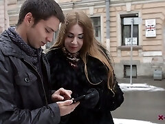 Russian cutie Melissa Grand gets finally met by her BF and pummeled eagerly