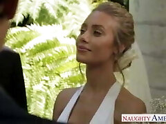 Magnificent blonde bride fucking