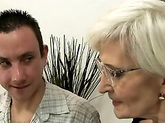 Grey Haired Granny in Stockings Poked