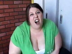 Horny Humungous Obese Ex GF with big Tits masturbating her Coochie