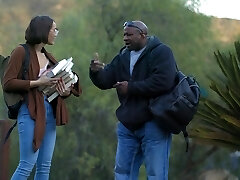 Too emotional and extremely nasty cowgirl Natalie Porkman takes Bbc into her twat