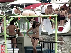 Tit demonstrating college girls on the party boats