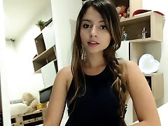 Brunette Teen Striptease In School Shower