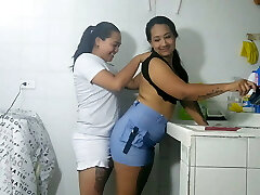 I interrupt her laundry and leave her doused with my glue