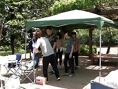 Japanese Asian wife with huge natural tits and humungous butts cheating with strangers in the hotel