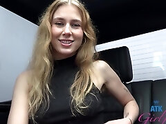 Dirty blonde fuckslut Fiona Peaches will masturbate anytime she wants