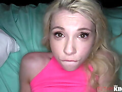 Cute towheaded Petite babysitter Gets Caught With Big Dick BF