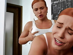 Real Life Hermaphroditism - Clemence Audiard Pummels the Brains Out of her Futa woman Clone and gets creampied several times