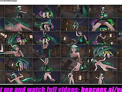 Cute Miku Dancing In Black Dress Gradual Undressing 3D HENTAI