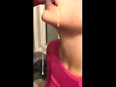 Slow mother daughter breastfeeding fingering each Facial