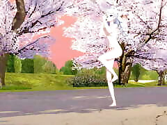 Kiana Pink Cat Full Nude Differentials - Kaede - Green Eyes Color Edit Smixix