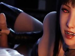 Succubus Nyotengu Jerking A Hard Cock Off