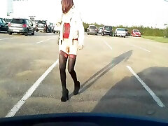 Sexy Skinny Crossdresser Kimi Tv tro interracial Upskirts