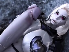 Futanari hostel xxx hd sex Warrior Vampire jerking off her huge cock