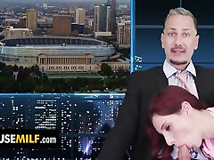 Channelskeet Breaking News - Male News Anchor baar chair2 Bangs His Redhead Colleague & 18yo Protester