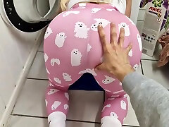 Step Bro Fucks anal porno gay Sis While She Is In The Washing Machine - Cumshot