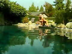 Hot babes enjoy nice time in the pool with their toys