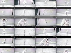haku - sexy collant bianco danza 3d hentai