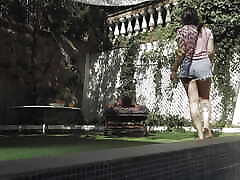 Asian Hottie Katana Sucks Off Hung Tattooed Stud Before Outdoor Fucking
