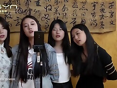 Four Girls Tied Up Singing