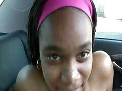 Ebony honey is quick to take her pink dress off and fuck her white guy