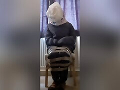 Self Bondage shy wife try another facials - 1