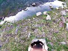 Sex on an epic mountain lake! Cum everywhere and keep fucking! ????2 Cumshots!