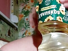 Trying on big bottles